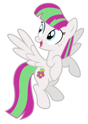 Size: 4600x6500 | Tagged: safe, artist:mundschenk85, blossomforth, pegasus, pony, g4, absurd resolution, female, flying, mare, simple background, solo, transparent background, vector