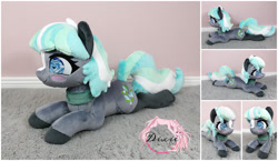 Size: 2228x1294 | Tagged: safe, artist:dixierarity, oc, oc only, oc:salvia, pony, commission, handmade, heart, irl, photo, plushie, smiling