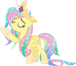 Size: 3479x3000 | Tagged: safe, artist:cloudy glow, fluttershy, pony, g4, horse play, .ai available, beautiful, cosplay, costume, crown, cute, female, flutterbeautiful, high res, jewelry, mare, regalia, shyabetes, shylestia, simple background, solo, transparent background, vector