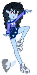 Size: 1096x2222 | Tagged: safe, artist:skyfallfrost, oc, oc only, oc:skyfall frost, equestria girls, clothes, female, shirt, simple background, skirt, solo, transparent background