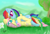 Size: 3545x2394 | Tagged: safe, artist:vinca, fluttershy, rainbow dash, pegasus, pony, g4, female, high res, lesbian, lying down, lying on top of someone, mare, ship:flutterdash, shipping