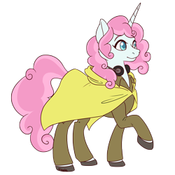 Size: 2400x2400 | Tagged: safe, artist:floots, oc, oc only, oc:fling veil, pony, unicorn, fallout equestria, clothes, cute, female, headphones, high res, horn, long horn, raised hoof, simple background, solo, transparent background
