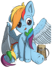 Size: 1280x1811 | Tagged: safe, artist:playful wings, rainbow dash, pegasus, pony, g4, cider, cute, dashabetes, solo, that pony sure does love cider, tongue out, underhoof