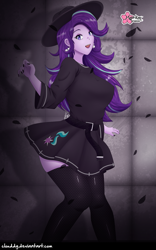 Size: 1067x1706 | Tagged: safe, artist:clouddg, starlight glimmer, equestria girls, g4, clothes, female, multiple variants, socks, solo, stockings, thigh highs, zettai ryouiki