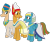 Size: 1280x1072 | Tagged: safe, artist:mr100dragon100, oc, oc only, oc:ahmose, oc:amisi, oc:prince scarab, oc:scarab, earth pony, pegasus, pony, earth pony oc, egyptian, egyptian pony, pegasus oc, pharaoh, prince, queen, simple background, transparent background