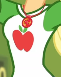 Size: 1920x2400 | Tagged: safe, screencap, applejack, human, equestria girls, equestria girls specials, g4, my little pony equestria girls: better together, my little pony equestria girls: holidays unwrapped, o come all ye squashful, boobshot, breasts, busty applejack, clothes, cropped, cutie mark, cutie mark on clothes, female, geode of super strength, jewelry, magical geodes, necklace, pictures of chests, solo