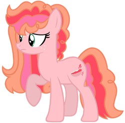 Size: 1280x1261 | Tagged: safe, artist:camomiie, oc, oc only, oc:pristine party punch, base used, female, freckles, mare, offspring, parent:big macintosh, parent:pinkie pie, parents:pinkiemac, simple background, transparent background
