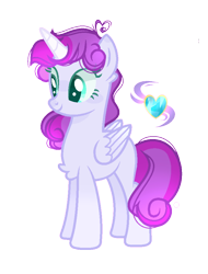 Size: 704x928 | Tagged: safe, artist:nakotl, oc, oc only, alicorn, pony, female, mare, offspring, parent:princess cadance, parent:thorax, simple background, solo, transparent background