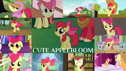 Size: 1280x721 | Tagged: safe, edit, edited screencap, editor:quoterific, screencap, apple bloom, apple bumpkin, applejack, aura (g4), big macintosh, liza doolots, petunia, scootaloo, sweetie belle, tootsie flute, earth pony, pony, bridle gossip, call of the cutie, family appreciation day, flight to the finish, friendship is magic, g4, going to seed, growing up is hard to do, hearthbreakers, honest apple, make new friends but keep discord, on your marks, sisterhooves social, the last roundup, ^^, adorabloom, alone, apple bloom's bow, apple family member, applejack's hat, blushing, bow, clothes, cowboy hat, cute, dress, eyes closed, female, filly, grin, hair bow, hat, male, mare, offscreen character, open mouth, puppy dog eyes, sad, sadorable, smiling, stallion, sugarcube corner, twilight's castle