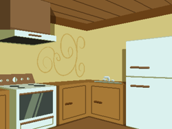 Size: 800x600 | Tagged: safe, artist:rangelost, cyoa:d20 pony, background, house, indoors, kitchen, no pony, pixel art, refrigerator