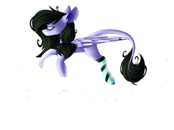 Size: 2828x2121 | Tagged: safe, artist:mediasmile666, oc, oc only, pegasus, pony, clothes, cloud, ear piercing, earring, high res, jewelry, leonine tail, piercing, simple background, socks, striped socks, transparent background