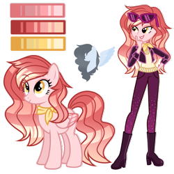 Size: 2130x2130 | Tagged: safe, artist:skyfallfrost, human, pony, equestria girls, g4, clothes, high res, human ponidox, reference sheet, self ponidox, simple background, transparent background