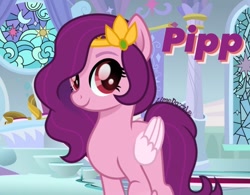 Size: 930x727 | Tagged: safe, artist:limedazzle, editor:luigigamer25, pipp petals, pegasus, pony, g5, background edit, red eyes, red-eyed pipp, solo