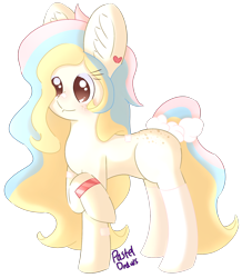 Size: 1532x1753 | Tagged: safe, artist:pasteldraws, earth pony, pony, fluffy mane, redesign, solo