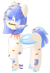 Size: 1138x1634 | Tagged: safe, artist:pasteldraws, bat pony, pony, commission, knife, simple background, solo, transparent background