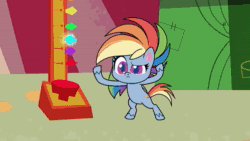 Size: 1920x1080 | Tagged: safe, screencap, boogie board, discord, orange zest, rainbow dash, earth pony, pegasus, pony, communication shakedown, g4.5, my little pony: pony life, animated, background pony, crystal empire carnival, dissatisfied, doll, fairground, female, gasp, male, mare, prize, rainbow dash is not amused, sound, stallion, talking, tent, toy, unamused, unnamed character, unnamed pony, walking, webm