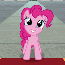 Size: 1080x1080 | Tagged: safe, screencap, pinkie pie, earth pony, pony, g4, the last laugh, cropped, cute, diapinkes, female, happy, mare, pinkie smile, smiling, solo