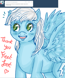 Size: 1117x1332 | Tagged: safe, artist:daydreampony, fleetfoot, pegasus, pony, g4, ask-fleetfoot, solo