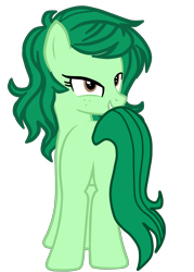 Size: 4303x6000 | Tagged: safe, artist:gmaplay, idw, wallflower blush, earth pony, pony, g4, nightmare knights, spoiler:comic, butt, equestria girls ponified, grin, looking at you, looking back, looking back at you, plot, ponified, simple background, smiling, solo, transparent background, wallflower butt