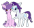 Size: 1496x1222 | Tagged: safe, artist:dusthiel, rarity, suri polomare, earth pony, pony, unicorn, g4, commission, eyeshadow, female, hug, lesbian, makeup, mare, one eye closed, raised hoof, shipping, simple background, sitting, surity, transparent background, wink