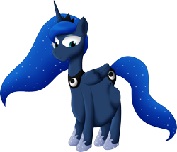 Size: 2093x1803 | Tagged: safe, artist:girlsvoreboys, princess luna, alicorn, pony, g4, belly, big belly, female, lunapred, mare, same size vore, unknown prey, vore