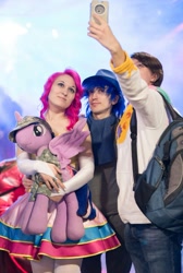 Size: 717x1067 | Tagged: safe, pinkie pie, twilight sparkle, alicorn, human, g4, clothes, cosplay, costume, irl, irl human, photo, ponirebrik, russia, twilight sparkle (alicorn)