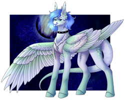 Size: 4250x3414 | Tagged: safe, artist:amcirken, oc, oc only, oc:sha, pegasus, pony, choker, female, mare, solo, spiked choker, tongue out