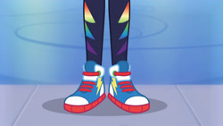 Size: 3410x1920 | Tagged: safe, screencap, rainbow dash, equestria girls, g4, my little pony equestria girls: better together, run to break free, converse, female, legs, pictures of legs, shoes, sneakers, solo