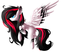 Size: 2659x2255 | Tagged: safe, artist:mediasmile666, oc, oc only, oc:jemmie j, pegasus, pony, ear piercing, female, high res, mare, piercing, profile, simple background, smiling, solo, transparent background