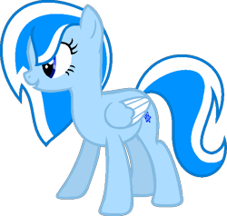 Size: 582x555 | Tagged: safe, artist:ivuiadopts, artist:pegasski, oc, oc only, pegasus, pony, g4, base used, eyelashes, female, mare, pegasus oc, simple background, smiling, solo, transparent background, two toned wings, wings