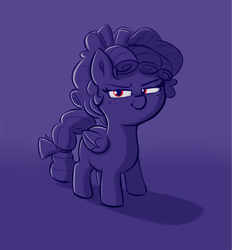 Size: 2321x2504 | Tagged: safe, artist:heretichesh, cozy glow, pegasus, pony, g4, bow, evil, female, filly, freckles, hair bow, high res, looking at you, ominous, pure concentrated unfiltered evil of the utmost potency, pure unfiltered evil, red eyes, smiling, solo, tail bow