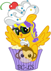 Size: 3037x4241 | Tagged: safe, artist:bc-ls, oc, oc only, oc:sunrise glisten, pony, cake, cute, food, ocbetes, simple background, solo, transparent background