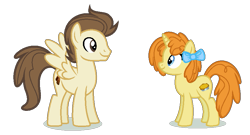 Size: 877x475 | Tagged: safe, artist:whiteplumage233, pound cake, pumpkin cake, pony, g4, brother and sister, female, male, older, siblings, simple background, transparent background
