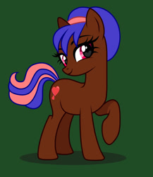 Size: 1535x1768 | Tagged: safe, artist:toti_moth, oc, oc only, oc:hearts desire, pony, blue hairstyle, blue tail, lovely pony, pink and blue hairstyle and tail, pink eyes, pink hairstyle, pink hoop, pink tail, pony ebony