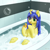 Size: 1500x1500 | Tagged: safe, artist:nika-rain, oc, oc only, oc:logical leap, pony, unicorn, bath, bathroom, bubble, bubble bath, commission, cute, female, rubber duck, sketch, solo, ych result