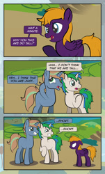 Size: 1920x3169 | Tagged: safe, artist:alexdti, oc, oc only, oc:brainstorm (alexdti), oc:purple creativity, oc:star logic, pegasus, pony, unicorn, comic:quest for friendship, comic, female, male, mare, stallion