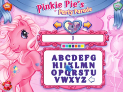 Size: 1438x1080 | Tagged: safe, pinkie pie (g3), starsong, earth pony, pegasus, pony, g3, arrow, game, letter, pinkie pie's party parade, your name