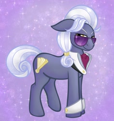 Size: 1930x2048 | Tagged: safe, artist:orky, hoity toity, earth pony, pony, g4, glasses, male, raised hoof, smiling, solo, sparkles, stallion