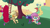 Size: 1920x1080 | Tagged: safe, screencap, applejack, fluttershy, earth pony, pegasus, pony, g4, g4.5, my little pony: pony life, the crystal capturing contraption, apple, apple tree, bipedal, camera, female, food, mare, sweet apple acres, tree