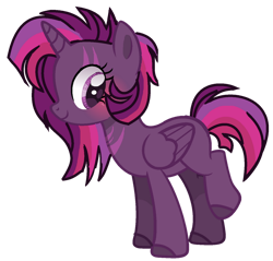Size: 1280x1222 | Tagged: safe, artist:princess-kitsune-tsu, oc, oc only, alicorn, pony, base used, female, magical lesbian spawn, mare, offspring, parent:tempest shadow, parent:twilight sparkle, parents:tempestlight, simple background, solo, transparent background