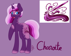 Size: 1024x809 | Tagged: safe, artist:cloerey, oc, oc only, oc:charoite, pony, unicorn, female, mare, solo