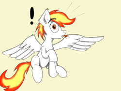 Size: 1600x1200 | Tagged: safe, artist:triksa, oc, oc only, oc:gear keeper, pegasus, pony, grooming, licking, pegasus oc, preening, simple background, solo, surprised, tongue out