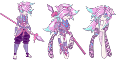 Size: 2150x1103 | Tagged: safe, artist:j053ph-d4n13l, oc, oc only, oc:petal storm, earth pony, pony, equestria girls, g4, armor, clothes, equestria girls-ified, feet, female, headband, mare, pants, raised hoof, sandals, simple background, solo, spear, tattoo, transparent background, weapon