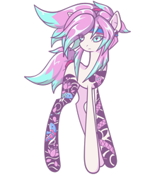 Size: 850x972 | Tagged: safe, artist:j053ph-d4n13l, oc, oc only, oc:petal storm, earth pony, pony, female, headband, mare, simple background, solo, tattoo, transparent background