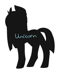 Size: 654x724 | Tagged: safe, artist:cookietasticx3, oc, oc only, pony, unicorn, commission, horn, silhouette, simple background, solo, unicorn oc, white background, your character here
