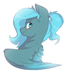 Size: 1413x1520 | Tagged: safe, artist:cookietasticx3, oc, oc only, pegasus, pony, bust, eye scar, pegasus oc, scar, simple background, smiling, solo, transparent background, wings