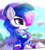 Size: 2137x2389 | Tagged: safe, alternate version, artist:jfrxd, oc, oc only, oc:munlet, bat pony, pony, bat pony oc, blue eyes, blue sky, cloud, female, hat, high res, mare, outfit, purple hair, solo