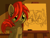 Size: 800x600 | Tagged: safe, artist:rangelost, oc, oc only, oc:leaf chaser, pony, cyoa:d20 pony, canvas, female, filly, looking at you, pencil, pixel art, solo, standing