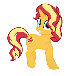Size: 784x792 | Tagged: safe, artist:bc-ls, sunset shimmer, pony, unicorn, equestria girls, equestria girls series, forgotten friendship, g4, female, mare, simple background, solo, transparent background