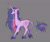 Size: 1280x1074 | Tagged: safe, artist:saggiemimms, twilight sparkle, classical unicorn, pony, unicorn, g4, alternate hairstyle, cloven hooves, female, gray background, horn, leonine tail, simple background, solo, unicorn twilight, unshorn fetlocks